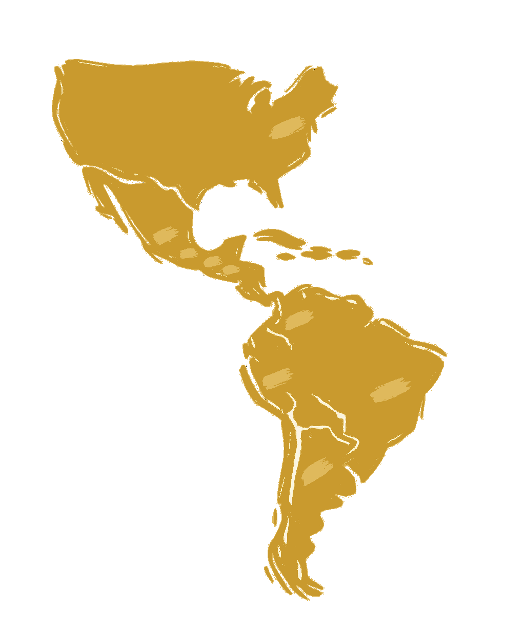 Map of the Americas highlighting the countries where 4Shark operates